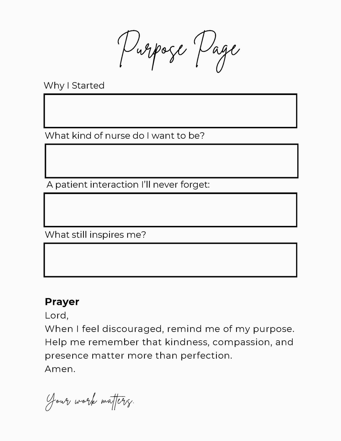 Oh Shift Nurse Reset Kit | Printable Journal for Nurses | 5-Minute Burnout Relief