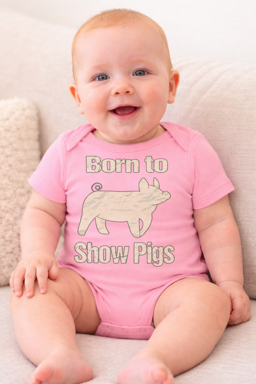 Born To Show Pigs Infant Bodysuit Onesies
