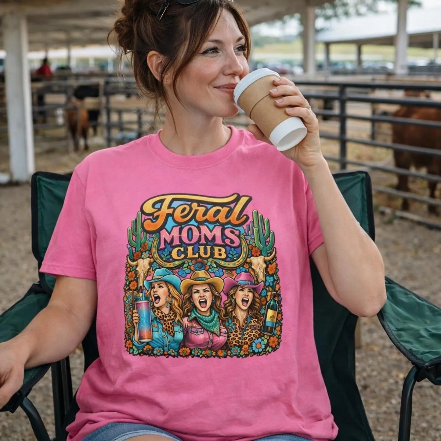Feral Moms Club Shirt, Livestock Show Mama Tee, Funny Cowgirl Western Life
