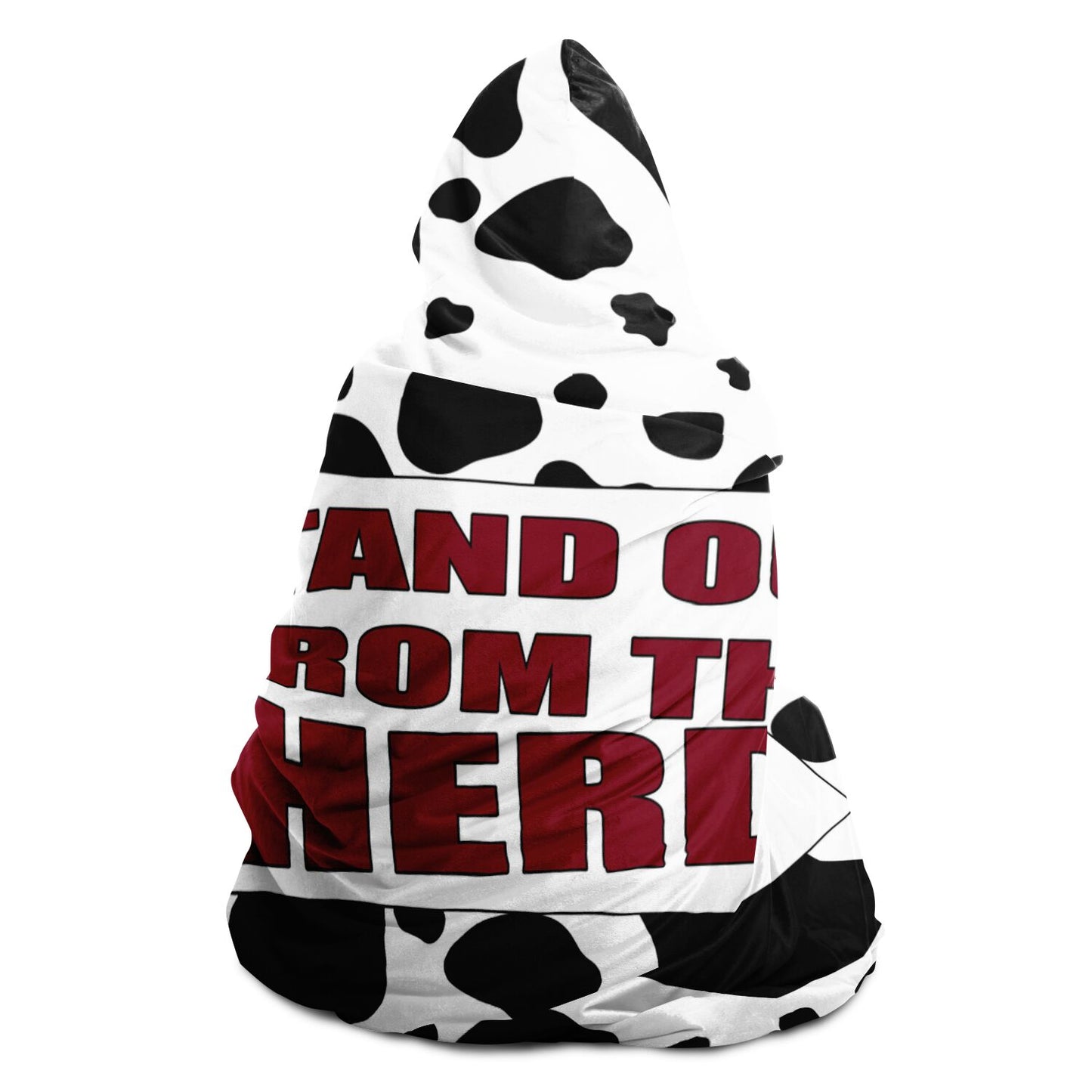 Stand Out from the Herd Hooded Blanket - All Over Print - Sherpa Lined Blanket for Livestock Shows