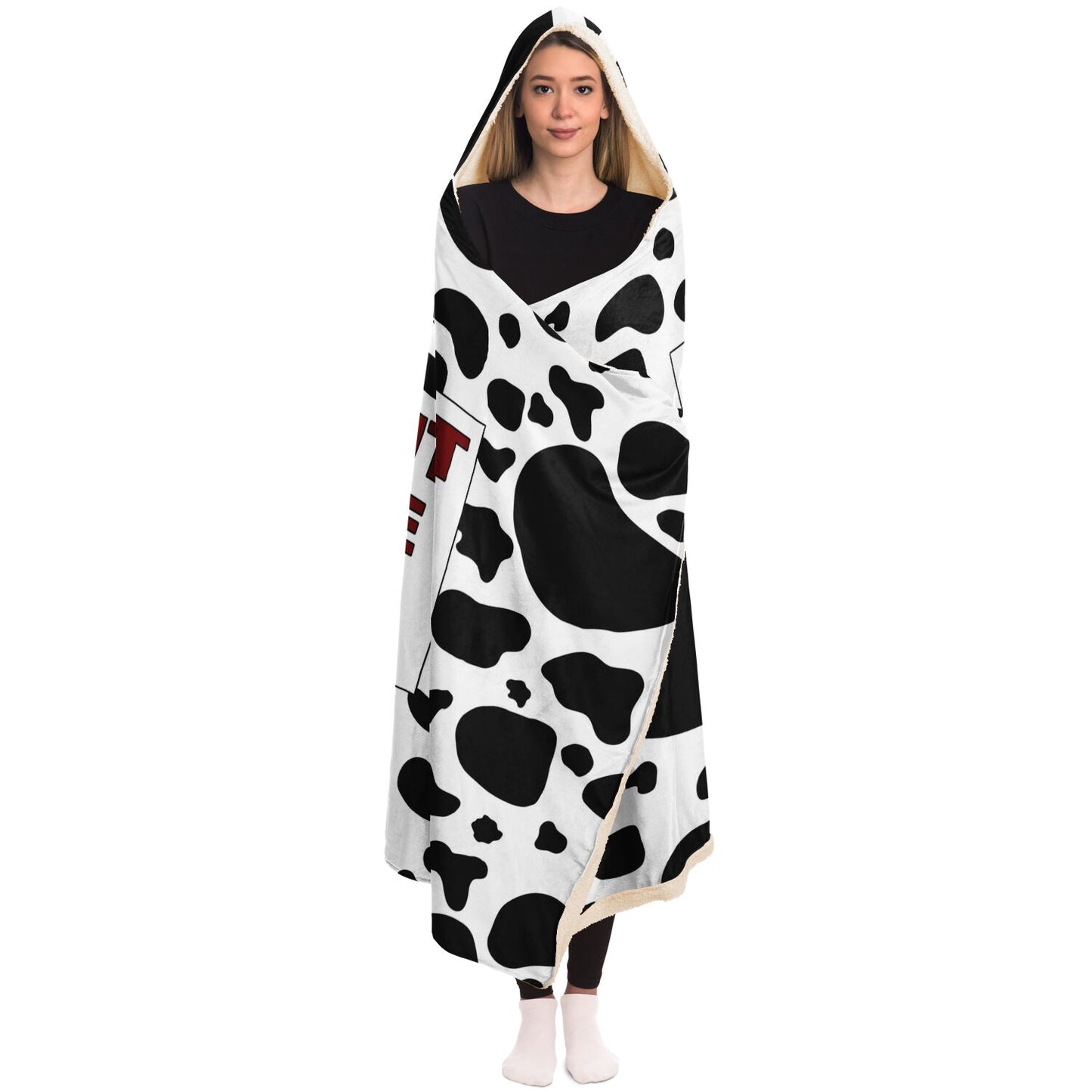 Stand Out from the Herd Hooded Blanket - All Over Print - Sherpa Lined Blanket for Livestock Shows
