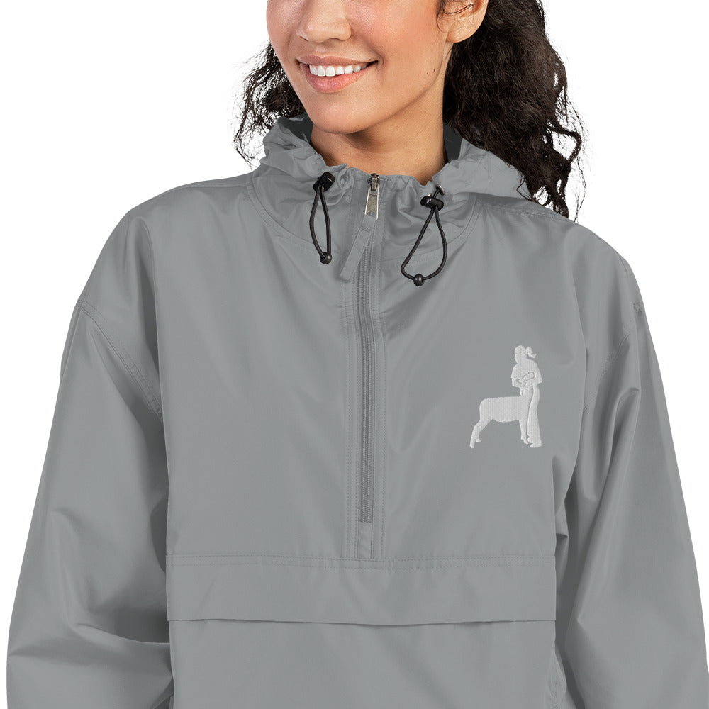 Embroidered Packable Jacket -Female Lamb Exhibitor - Wash Rack Pullover Jacket