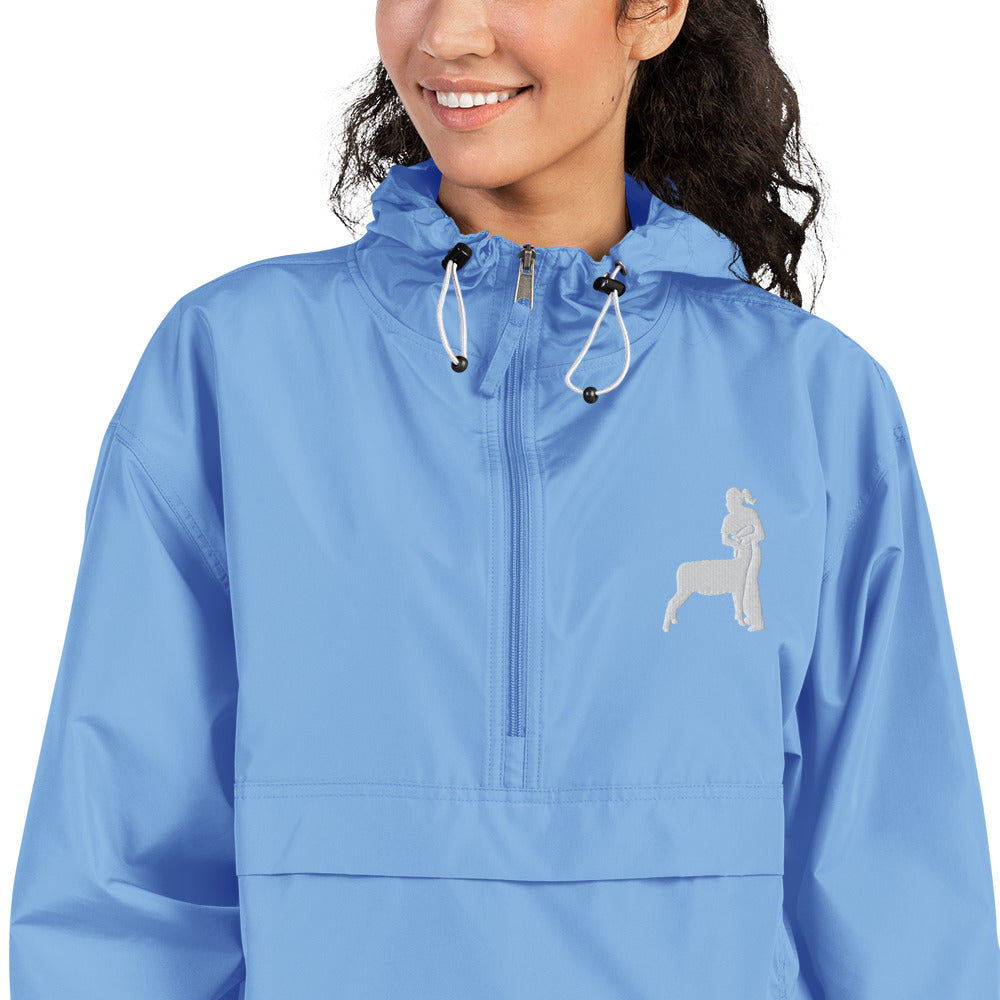 Embroidered Packable Jacket -Female Lamb Exhibitor - Wash Rack Pullover Jacket