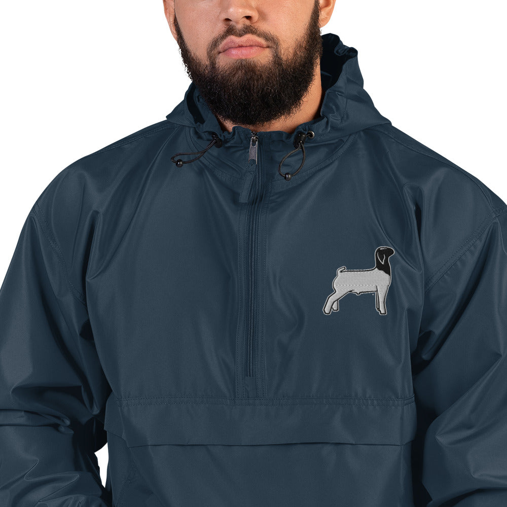 Embroidered Packable Jacket - Livestock Show Market Lamb - Wash Rack Pullover Jacket