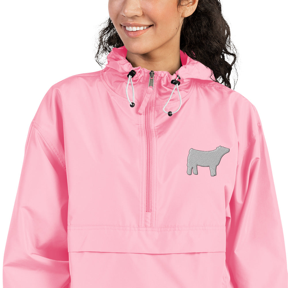 Livestock Show Market Heifer Embroidered Packable Jacket - Wash Rack Pullover Jacket