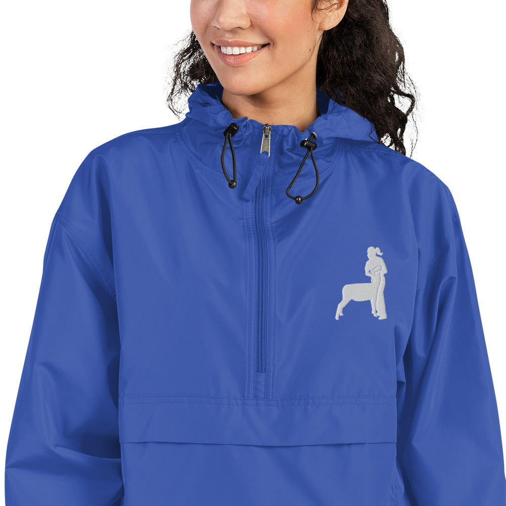 Embroidered Packable Jacket -Female Lamb Exhibitor - Wash Rack Pullover Jacket