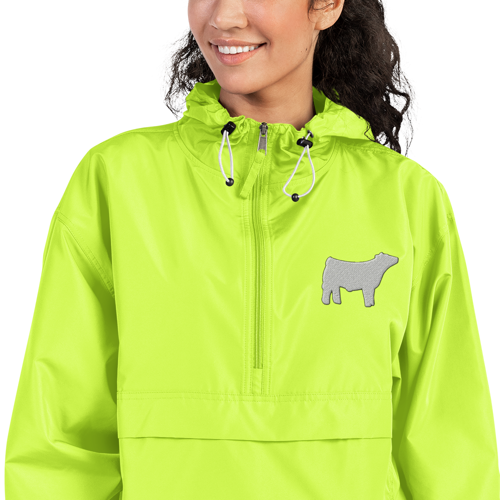 Livestock Show Market Steer Embroidered Packable Jacket - Wash Rack Pullover Jacket