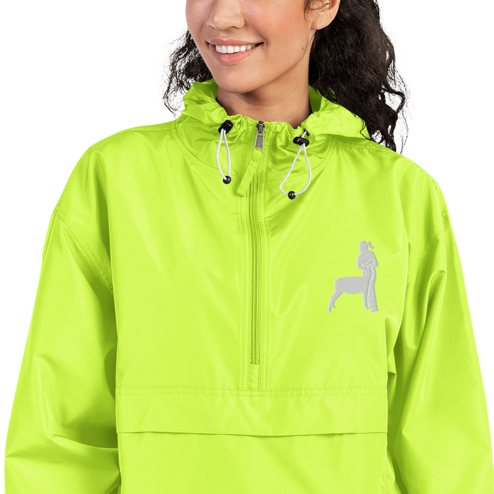 Embroidered Packable Jacket -Female Lamb Exhibitor - Wash Rack Pullover Jacket