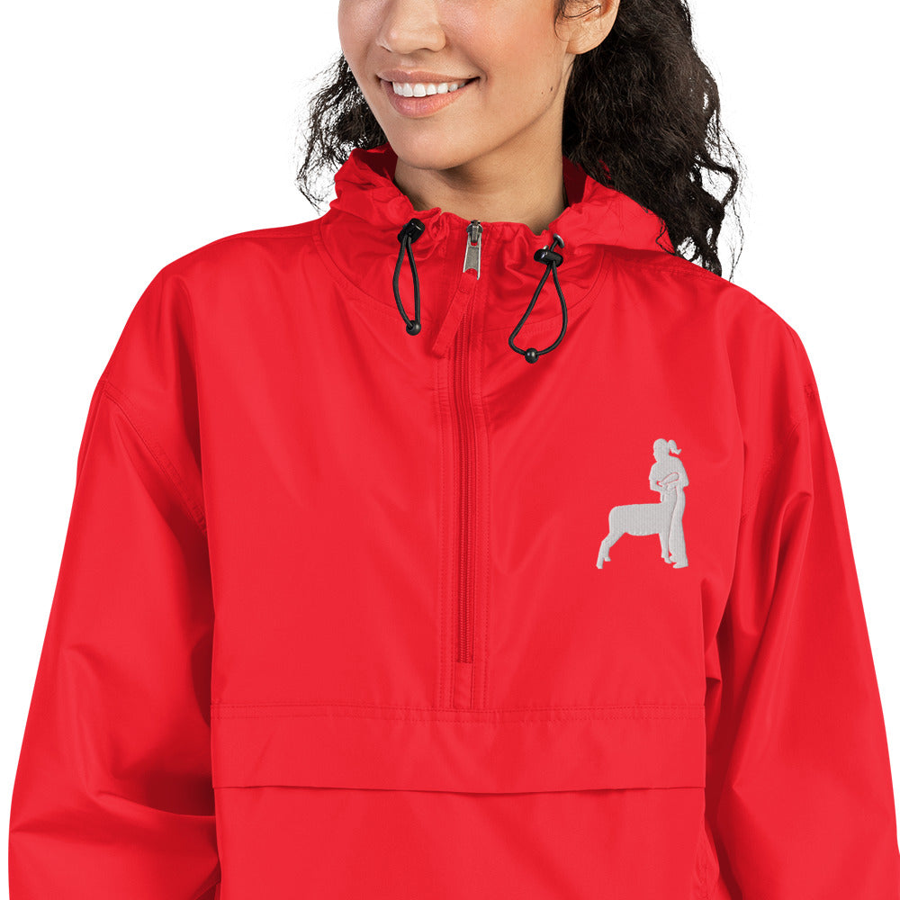 Embroidered Packable Jacket -Female Lamb Exhibitor - Wash Rack Pullover Jacket