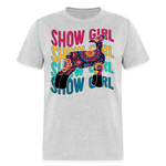 Wavy Show Girl Boho Livestock Show Lamb - Show Sheep - 70's style - heather gray