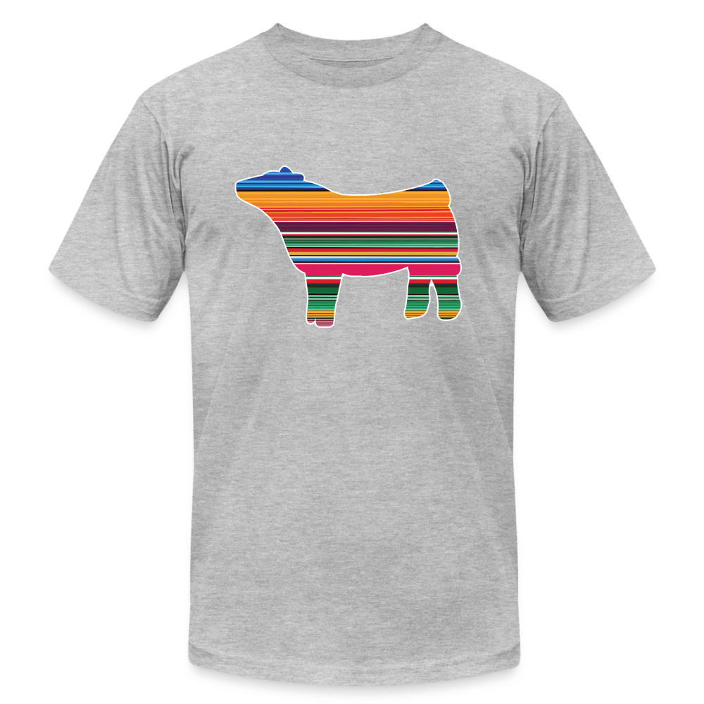 Serape Livestock Show Heifer - Adult Short-Sleeve Shirt - heather gray