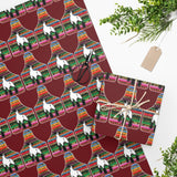 Customized Wrapping Paper - Livestock Show Lamb - Show Sheep- Burgandy Background Serape Ear Tag