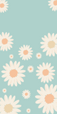 Instant Download iPhone or Android Wallpaper Accessories - Cute Spring Daisies - Teal and Coral Colors - Bundles of Three