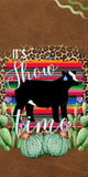 Es hora del espectáculo Livestock Show Hiefer Fondo de pantalla para teléfonos iPhone y Android - Diseño de cuero Serape Cheetah