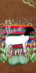 iPhone and Android Wallpaper, Livestock Show Goat, Serape Cheetah Leather Print It's Showtime Design