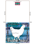 Descarga digital - Livestock Show Poultry Chicken- 5"x7" Tarjeta de agradecimiento - Fondo de alambre de púas de madera púrpura azul - Tarjetas digitales de aves de corral