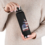 Livestock Show Rabbit Grunge USA Flag 22oz Vacuum Insulated Bottle - Drinkware - Powder Coated