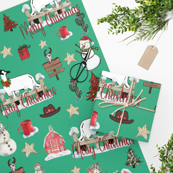 Christmas Livestock Show Lamb Wrapping Paper - Printed on One Side - 24