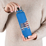 Show Pig Grunge USA Flag 22oz Vacuum Insulated Bottle - Drinkware - Powder Coated