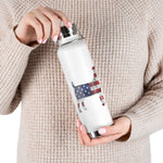 Livestock Show Goat Grunge USA Flag 22oz Vacuum Insulated Bottle - Drinkware - Powder Coate