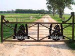 Arte metálico | Arte del rancho | Señal de corte por plasma de Horse Ranch | Personalizado con el nombre de su rancho