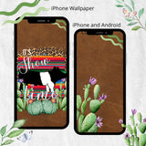 iPhone and Android Wallpaper - Livestock Show Pig - Serape Cheetah Leather Design
