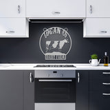 Round Metal Art Work | Customized Wall Art | Dairy Cow | Metal Sign
