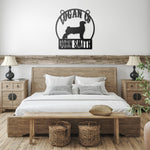 Round Metal Art | Livestock Show Goat | Metal Sign | Indoor 0r Outdoor