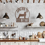 Round Metal Art | Livestock Show Goat | Metal Sign | Indoor 0r Outdoor