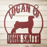 Round Metal Art | Livestock Show Goat | Metal Sign | Indoor 0r Outdoor