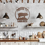 Round Metal Sign - Livestock Show Pig - Indoors or Outdoors