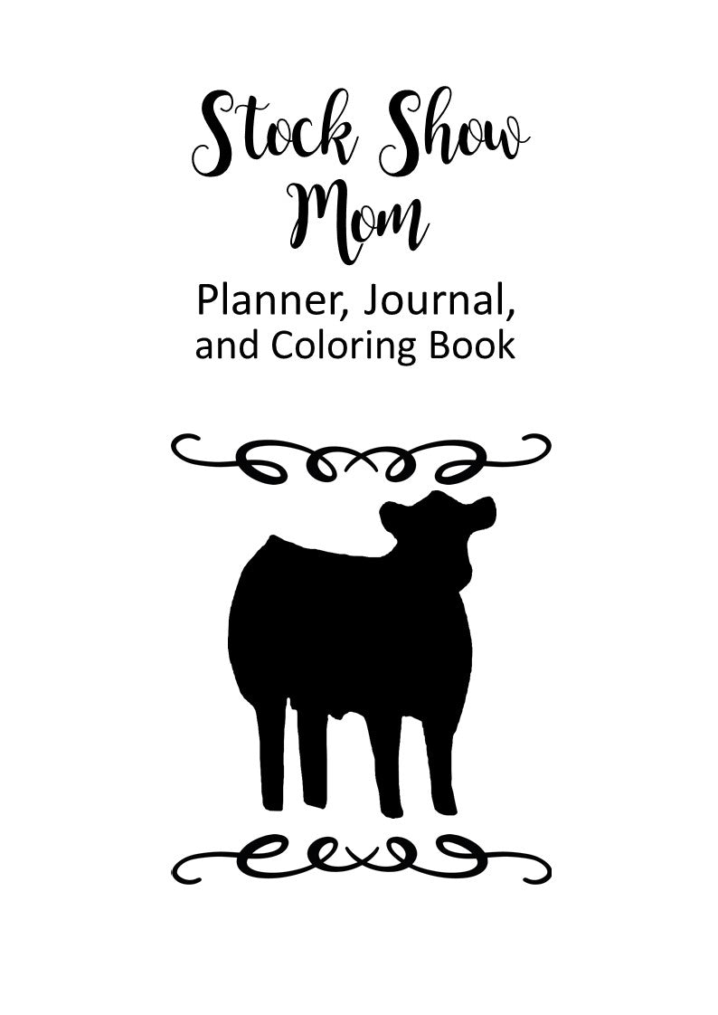 Diario, agenda y libro para colorear de Show Mom para novillas de Show Mom