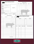 Show Swine Competion Planner - For Up To Five Pigs - 8.5"x11" 106 pages - Spiral Printed Book