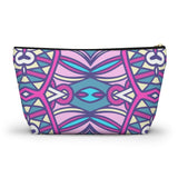 Lavender Teal Aztec Indian T-bottom Zipper Pouch