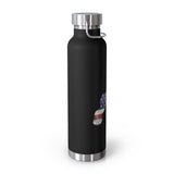 Grunge USA Flag Show Lamb 22oz Vacuum Insulated Bottle - Drinkware - Powder Coated - Livestock Show Sheep