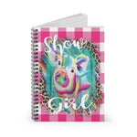 Show Girl Spiral Notebook - Ruled Line - Livestock Show Pig