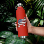Ganado Angora Cabra Grunge Bandera de EE. UU. Botella aislada al vacío de 22 oz - Vasos - Recubrimiento en polvo
