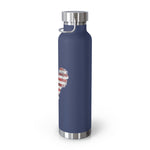 Livestock Angora Goat Grunge USA Flag 22oz Vacuum Insulated Bottle - Drinkware - Powder Coated