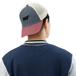 Sombrero de novillo teñido con pigmentos de Livestock Show - Bordado