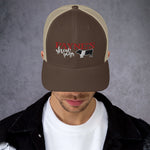 Gorra de camionero con logotipo bordado personalizado - Sombrero de exhibición ganadera - Cerdos de exhibición - Cerdos de exhibición - Gorra de perfil medio