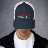 Customized Embroidered Logo Trucker Cap - Livestock Show Hat - Show Pigs - Show Swine - Mid-profile Cap