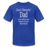 Goat Showin' Dad Shirt - royal blue