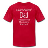 Goat Showin' Dad Shirt - red