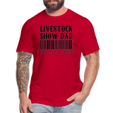 Livestock Show Dad Please Scan For Paymnet Unisex Adult Short-sleeve T-shirts by Bella + Canvas - red