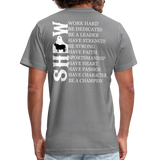Front/Back Design Adult, Youth T-shirt - Grunge Ear Tag - Livestock Show Brahma Bull - Sizes S-3XL - Showmanship - slate