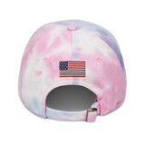 Livestock Show Pig Tie Dye Hat - Show Swine Hat - USA Flag Back Design - Embroidered