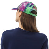 Livestock Show Angora Goat Tie Dye Hat - Show Goat - USA Flag Back Design - Embroidered