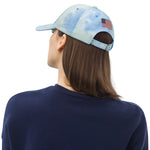 Livestock Show Angora Goat Tie Dye Hat - Show Goat - USA Flag Back Design - Embroidered